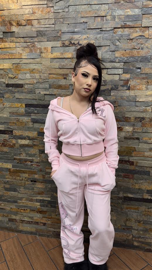 Hello Kitty PINK rhinestone SET